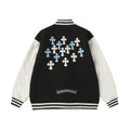 Chrome-Hearts Black White Street Style Baseball Coat 0002