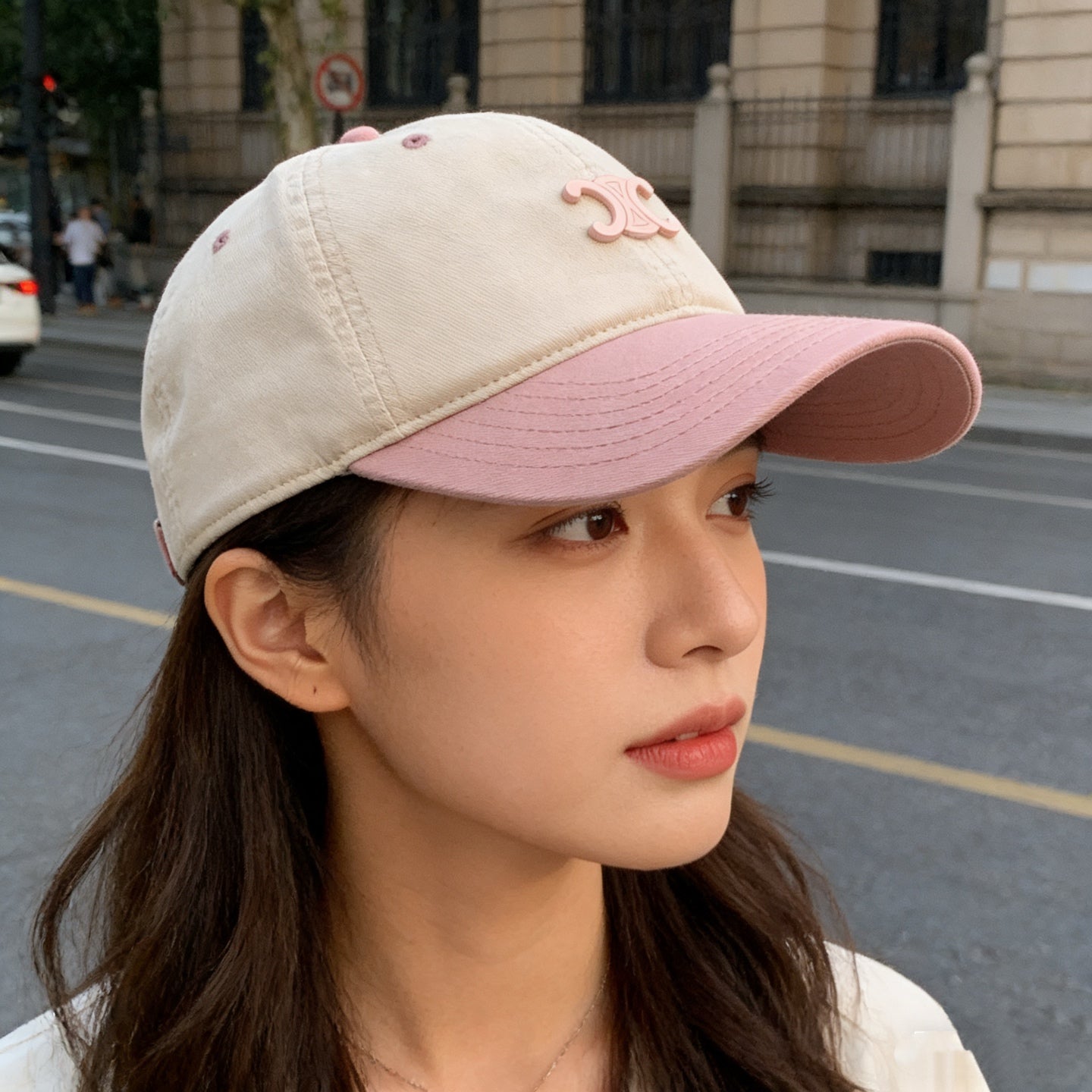 Celine Color-Blocked Baseball Cap