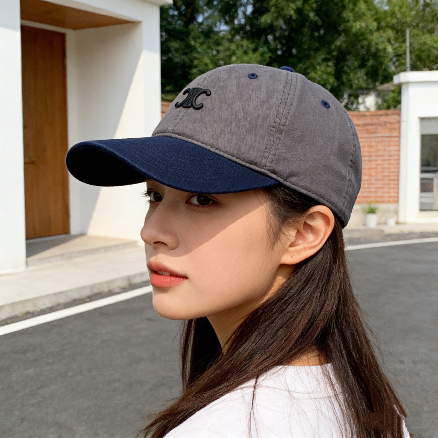 Celine Color-Blocked Baseball Cap