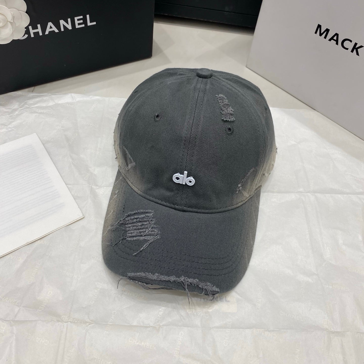 AlO Distressed Baseball Cap