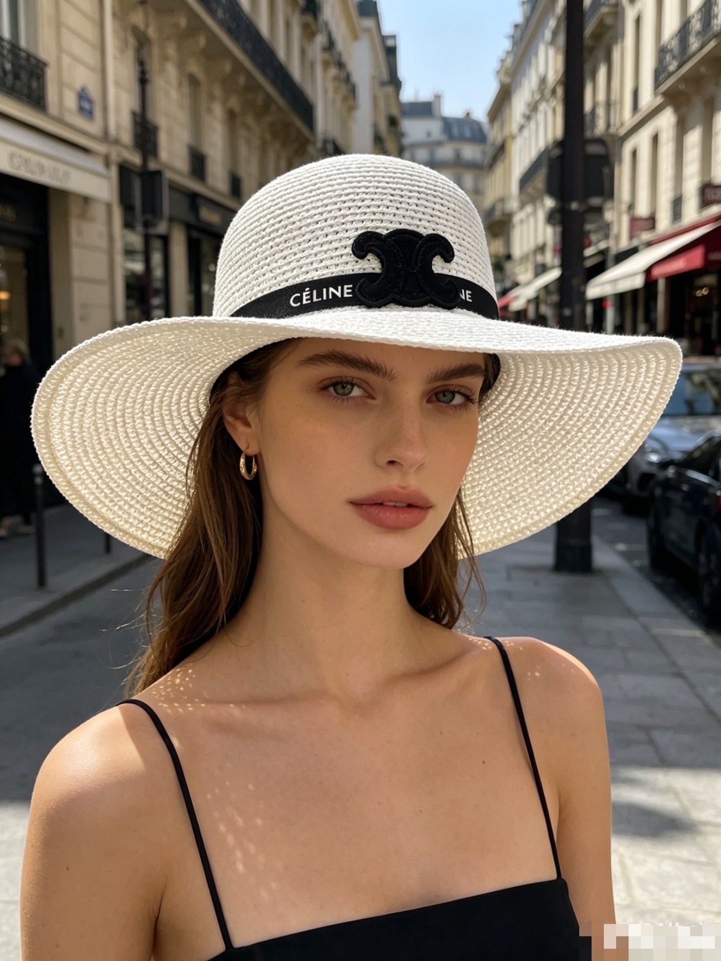 CELINE Raffia Wide Brim Sun Hat