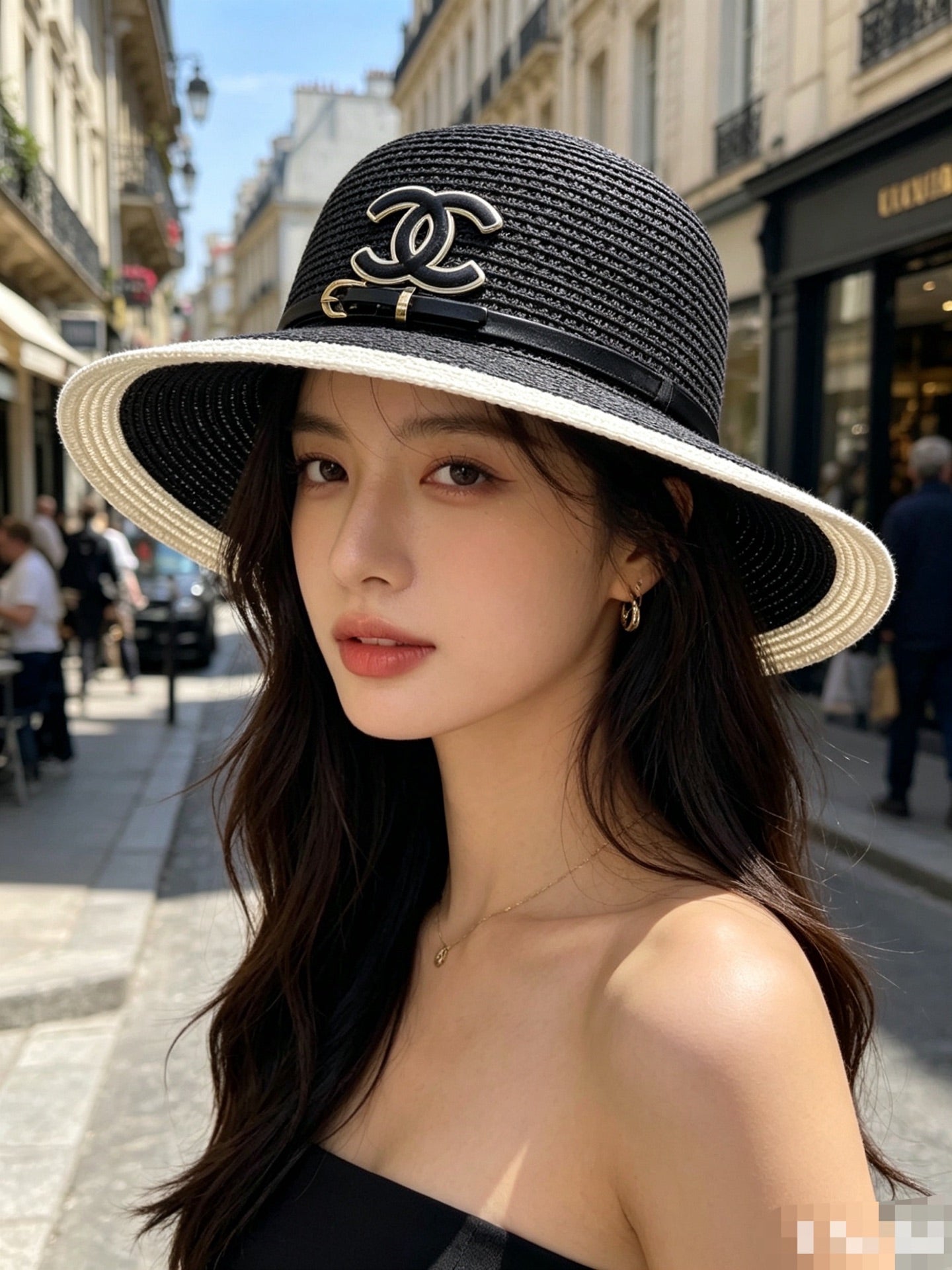 CHANEL Wide Brim Sun Hat