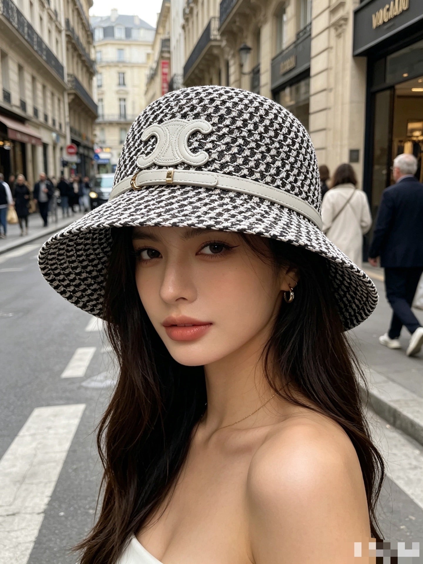 CELINE Raffia Boater Hat