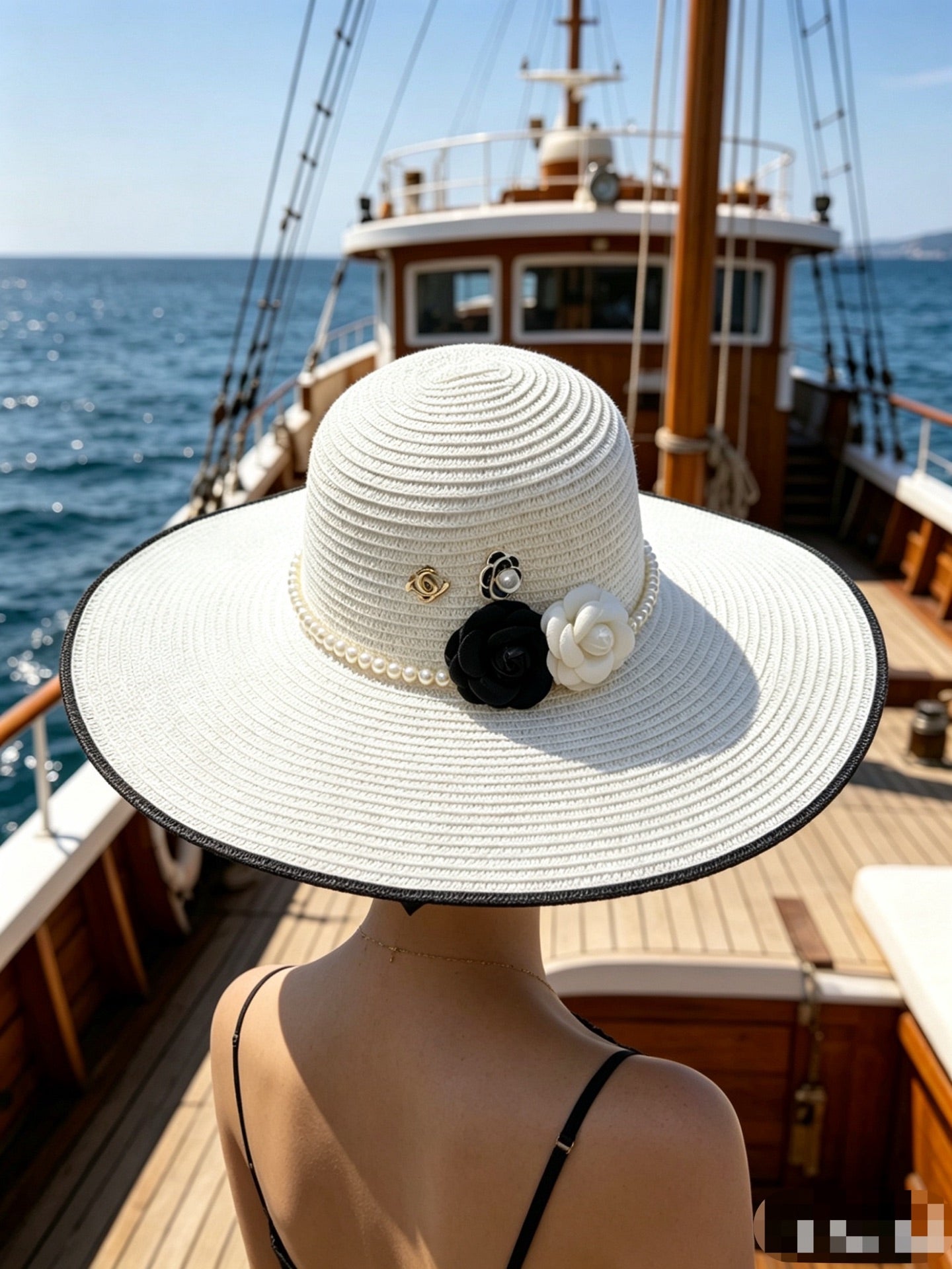 CHANEL Wide Brim Sun Hat