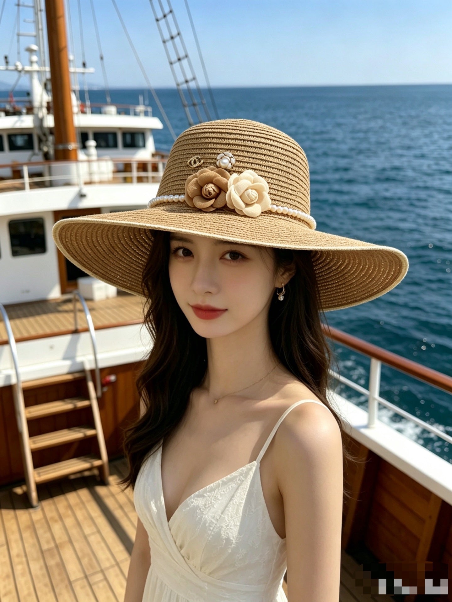 CHANEL Wide Brim Sun Hat