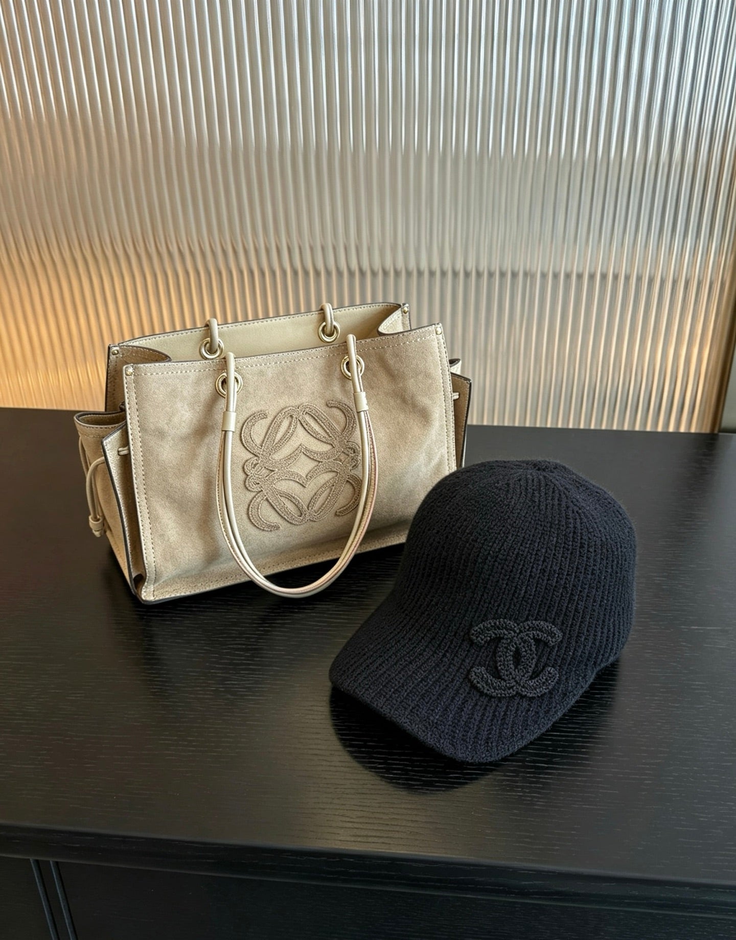 CHANEL Knit Equestrian Cap
