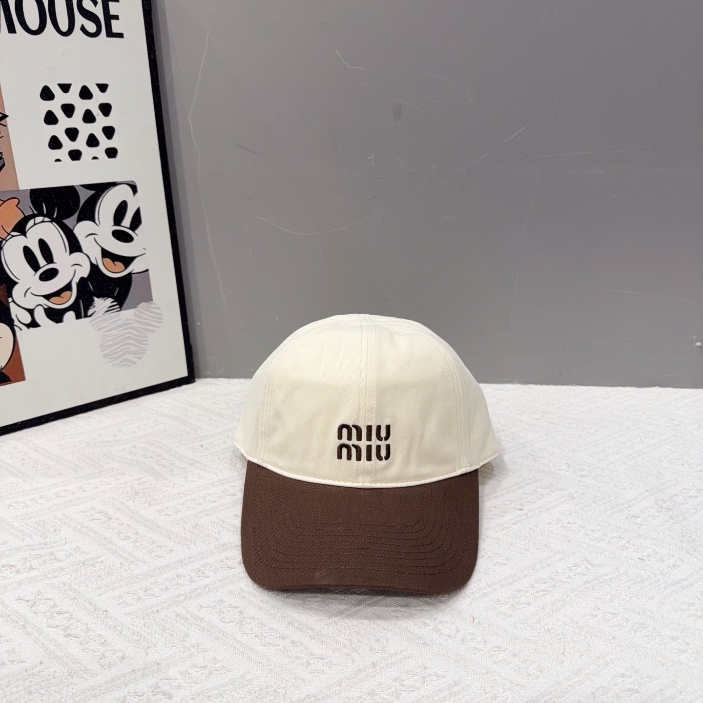 MIU MIU Two-Tone Baseball Cap