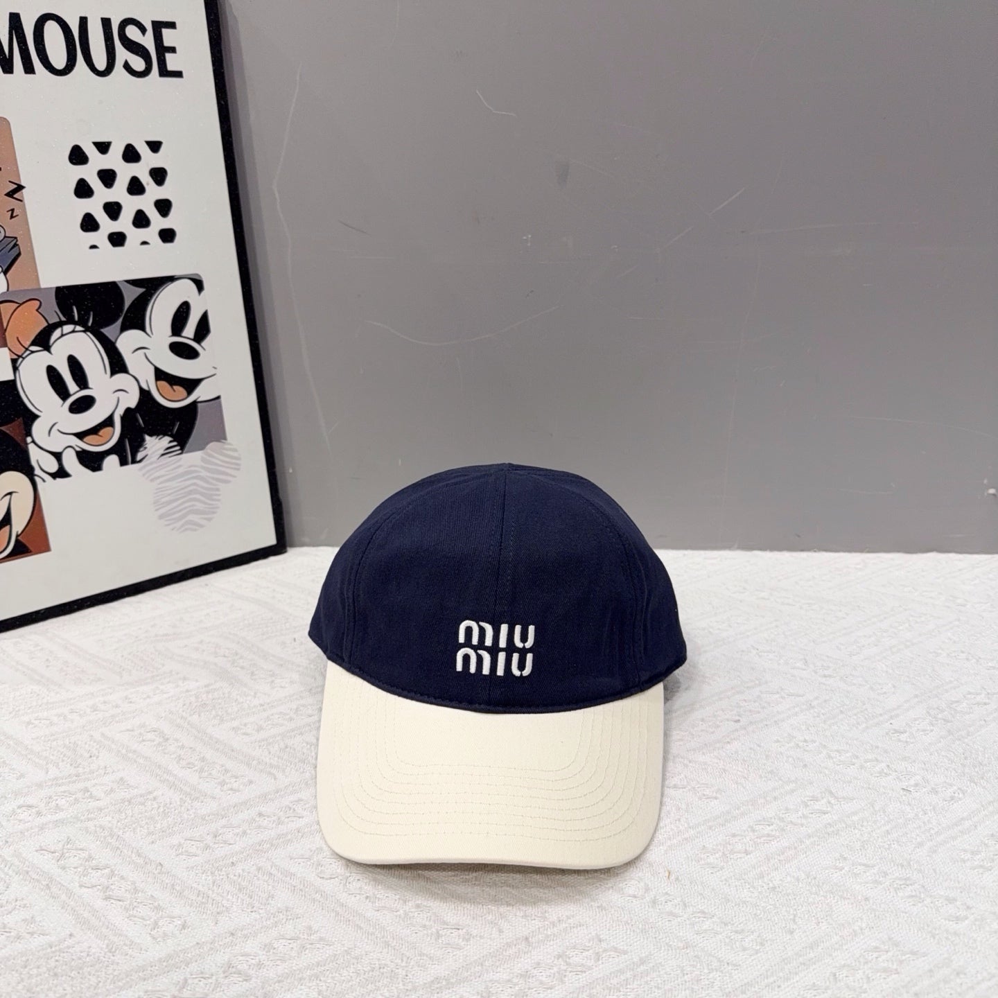 MIU MIU Two-Tone Baseball Cap