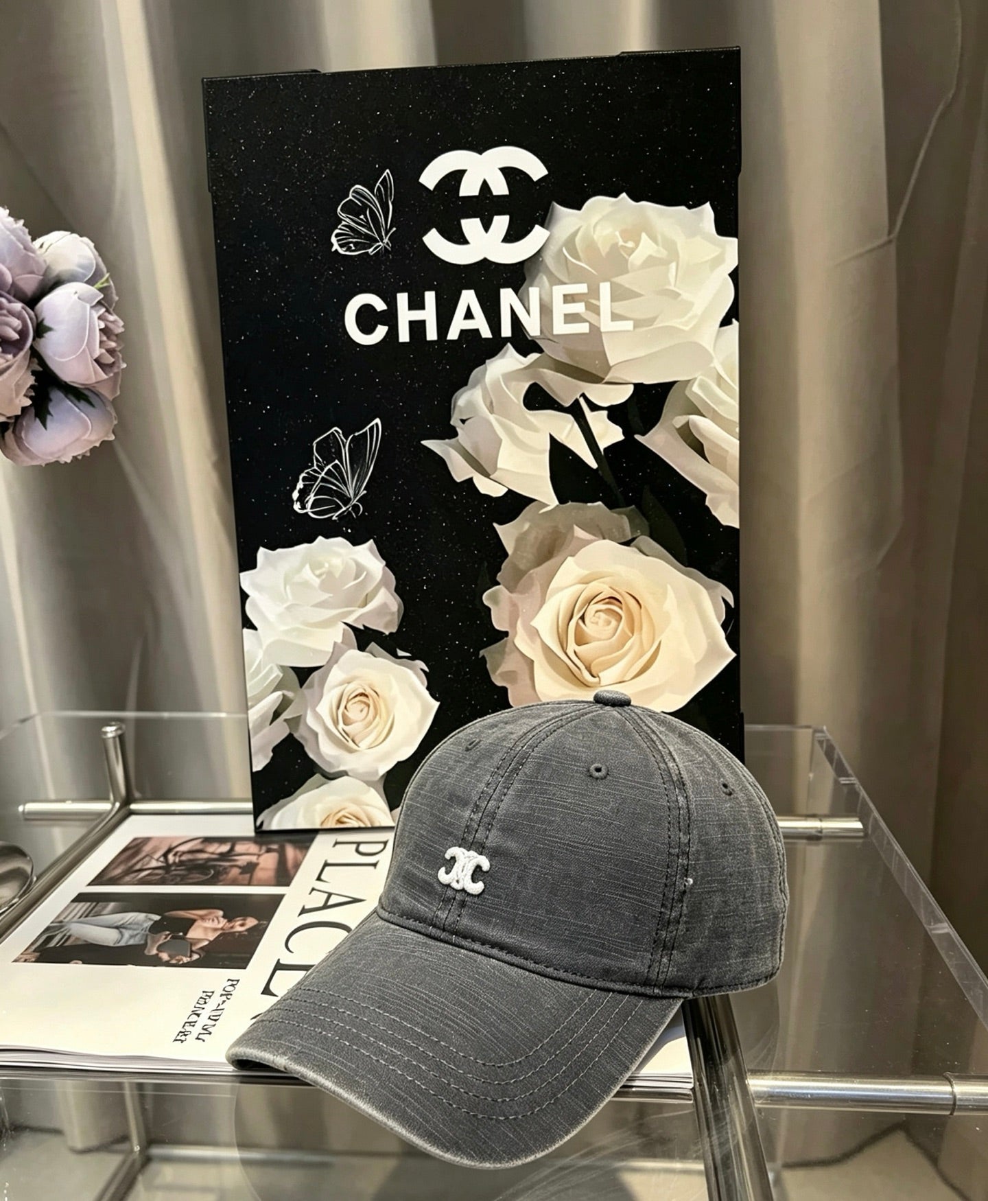 CHANEL Vintage Washed Baseball Cap