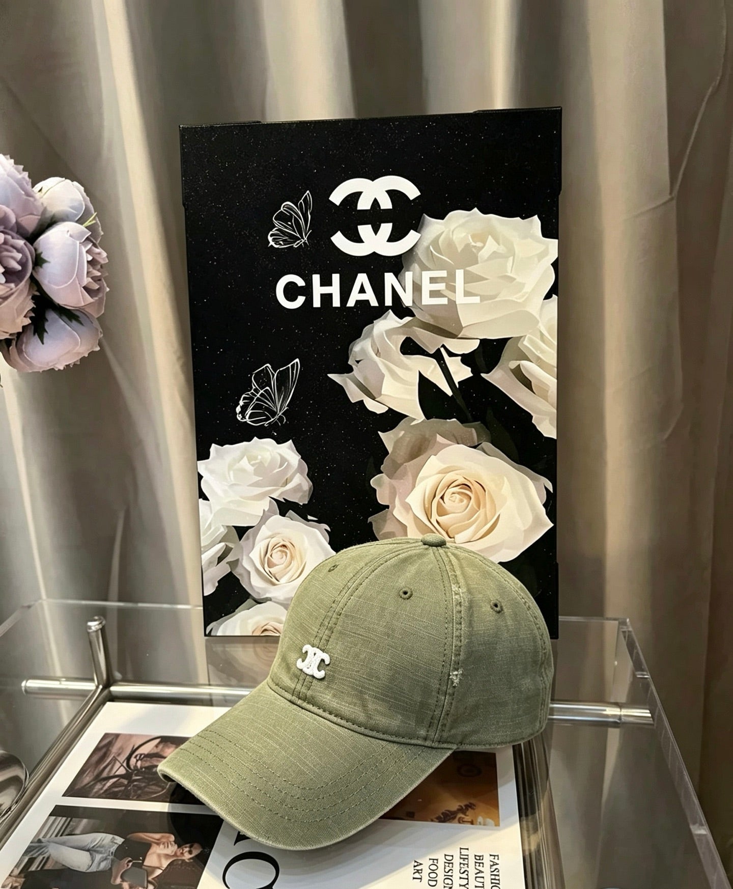 CHANEL Vintage Washed Baseball Cap