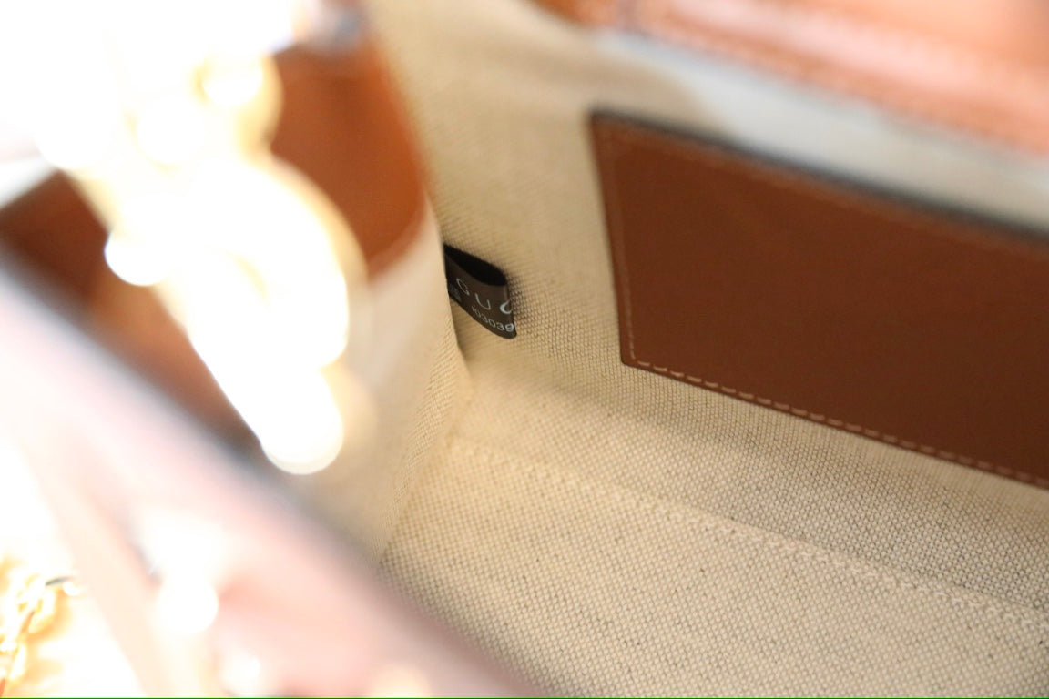 Gucci Diana Crystal Bamboo Top Handle Bag