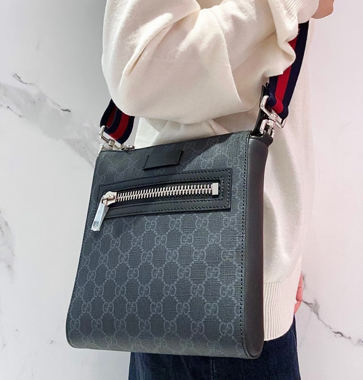 Gucci GG Black Backpack – 474137
