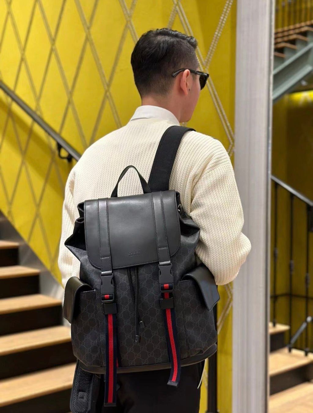 Gucci GG Black Backpack – 495563