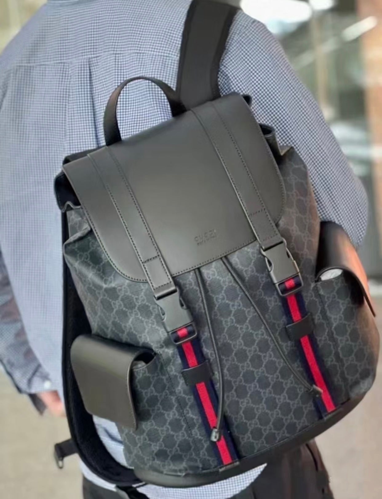 Gucci GG Black Backpack – 495563
