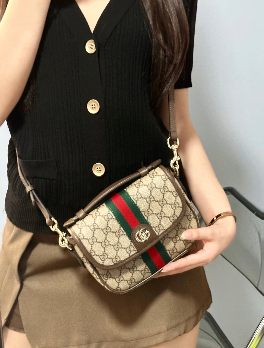Gucci Ophidia Mini Top Handle Shoulder Bag – 836843